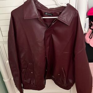 Burgundy Leather Jacket